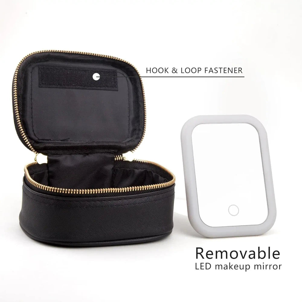 Portable LED Travel Makeup Case