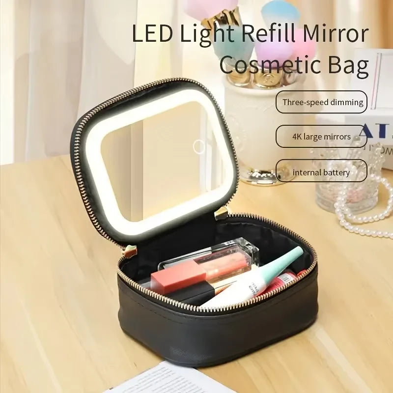 Portable LED Travel Makeup Case