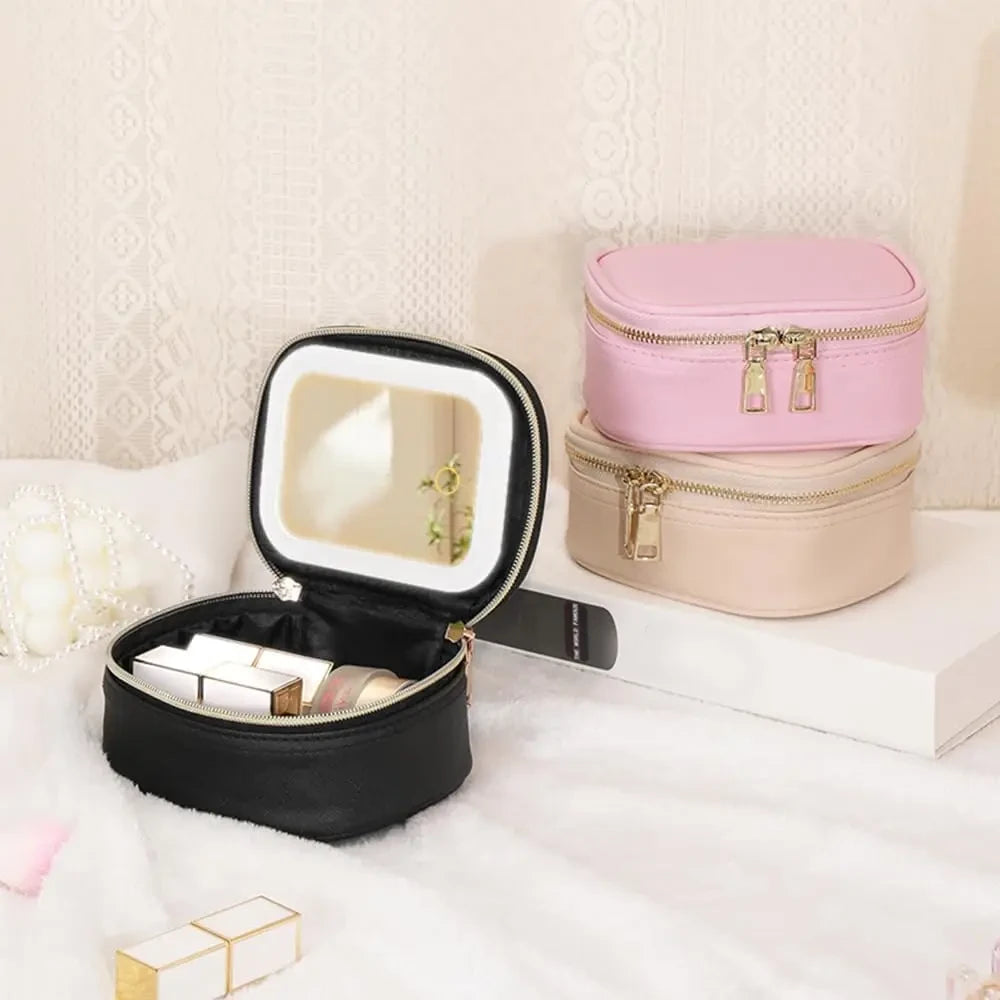 Portable LED Travel Makeup Case