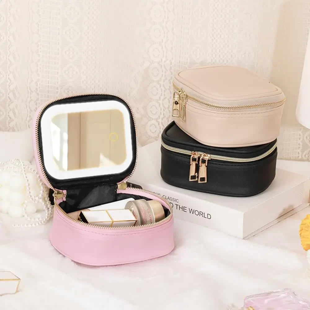 Portable LED Travel Makeup Case